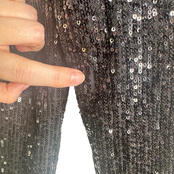 Camila Coelho Calvin Matching Set Strapless Crop Top & Pants Sequin Black Small - Picture 14 of 15